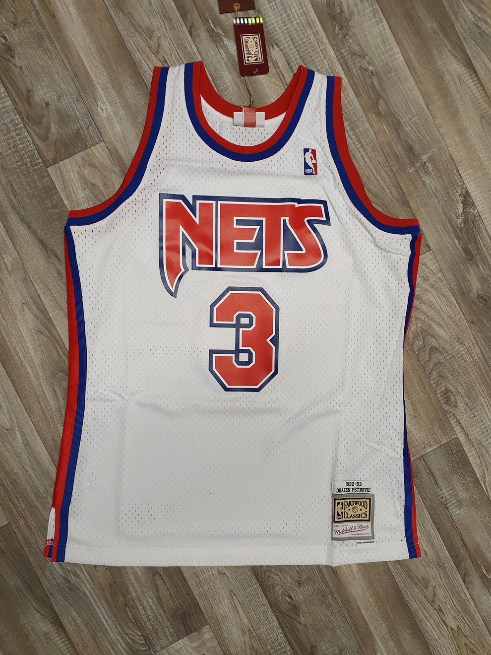 Drazen Petrovic New Jersey Nets Home 1992-93 Jersey Size Medium