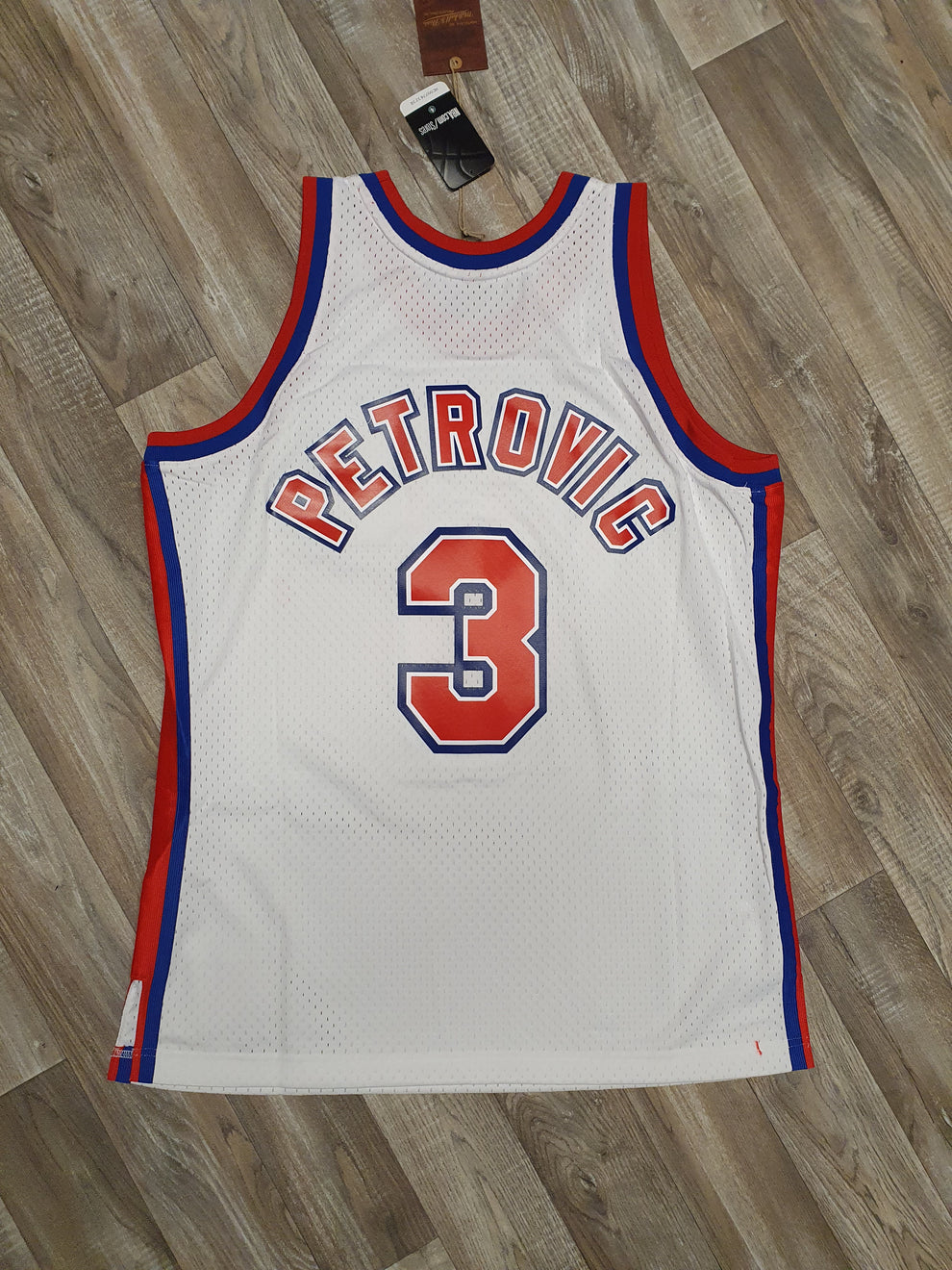 Drazen Petrovic New Jersey Nets Home 1992-93 Jersey Size Medium