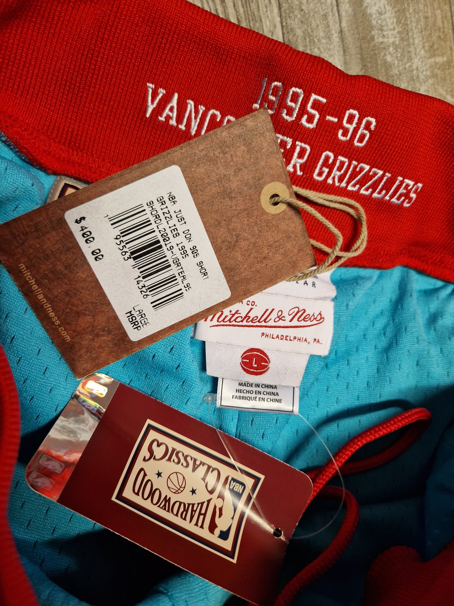 Vancouver Grizzlies Just Don Authentic Shorts Size Large