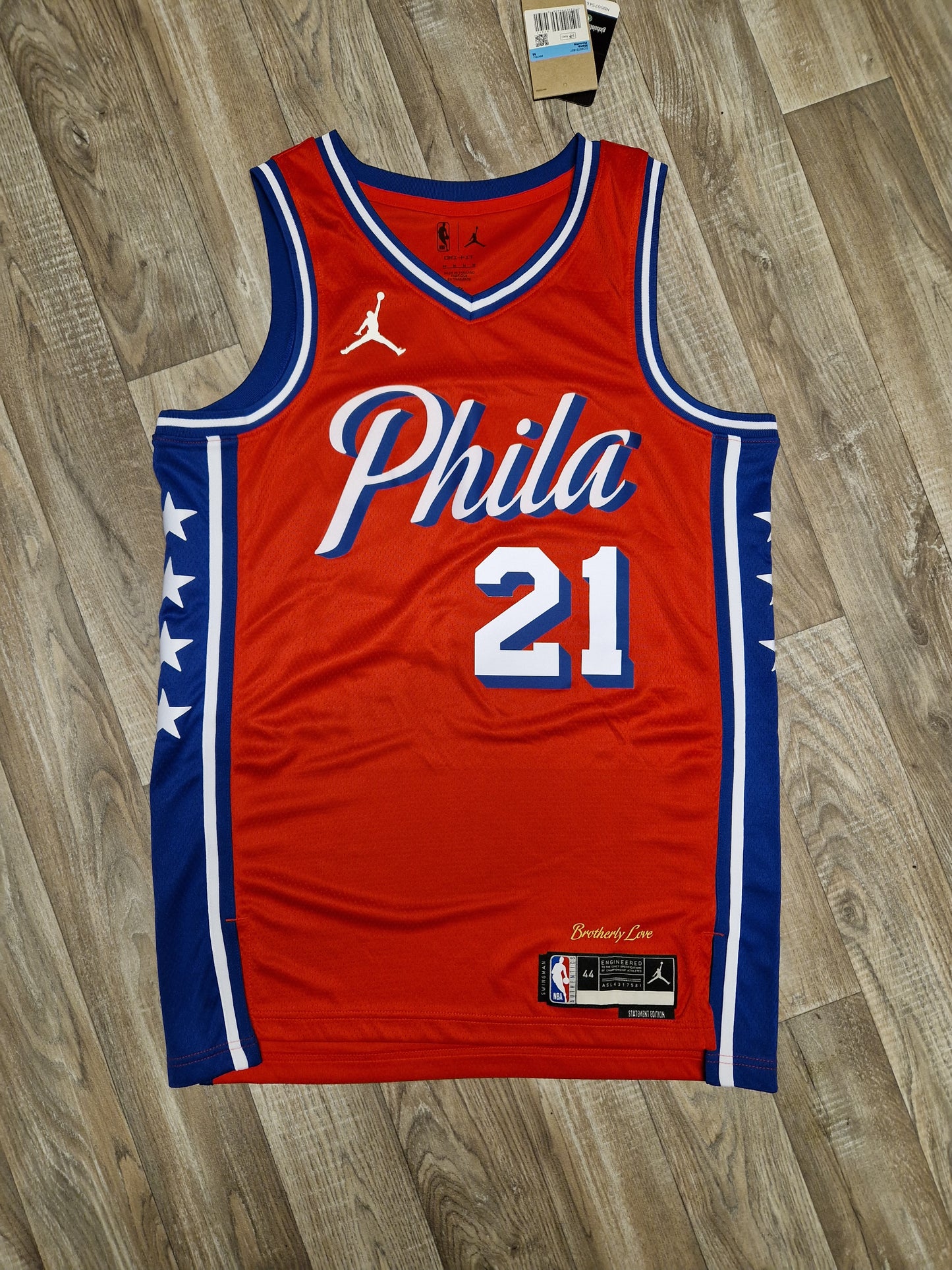 Joel Embiid Philadelphia 76ers Jersey Size Medium