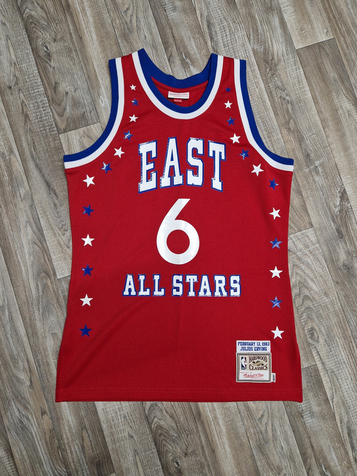 Julius Dr J Erving Authentic NBA All Star 1983 Jersey Size Medium