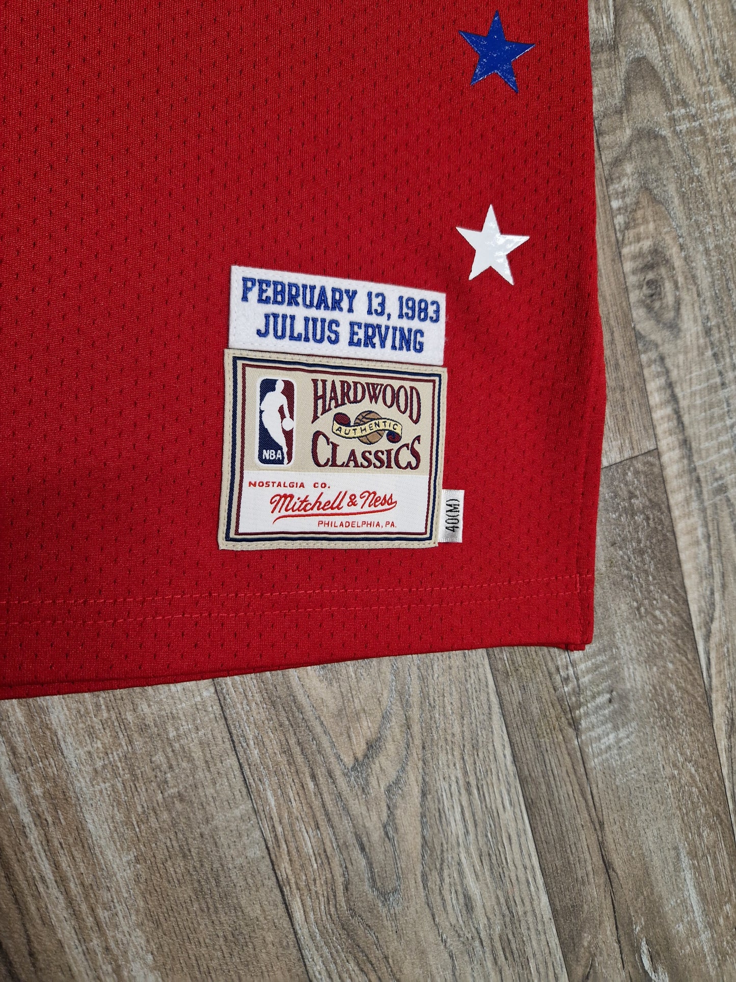 Julius Dr J Erving Authentic NBA All Star 1983 Jersey Size Medium