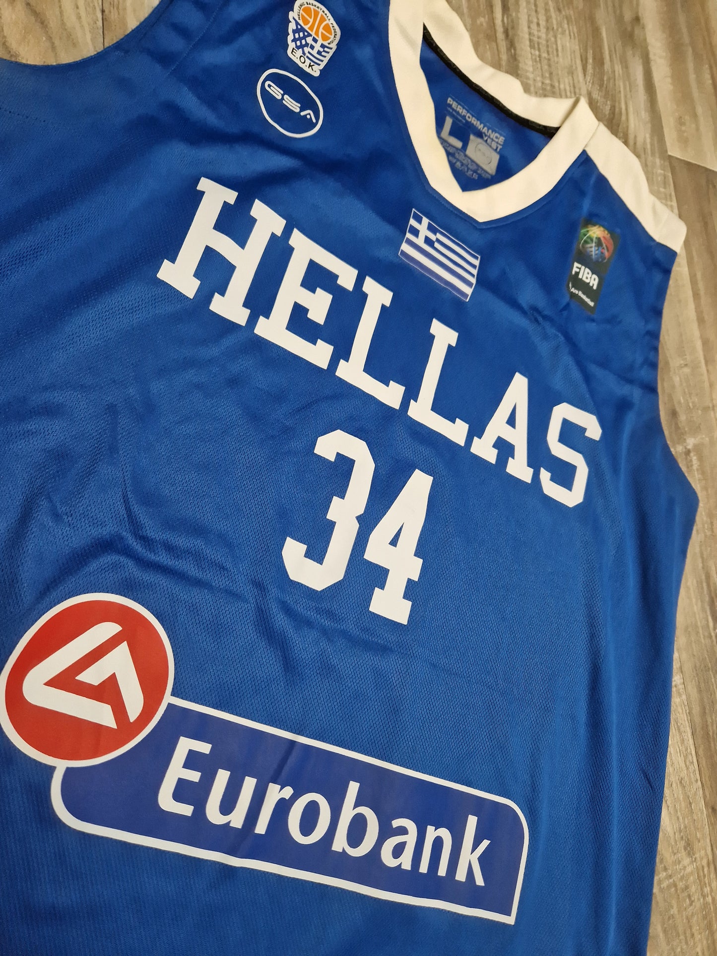 Giannis Antetokounmpo Greece Basketball Jersey Size Large