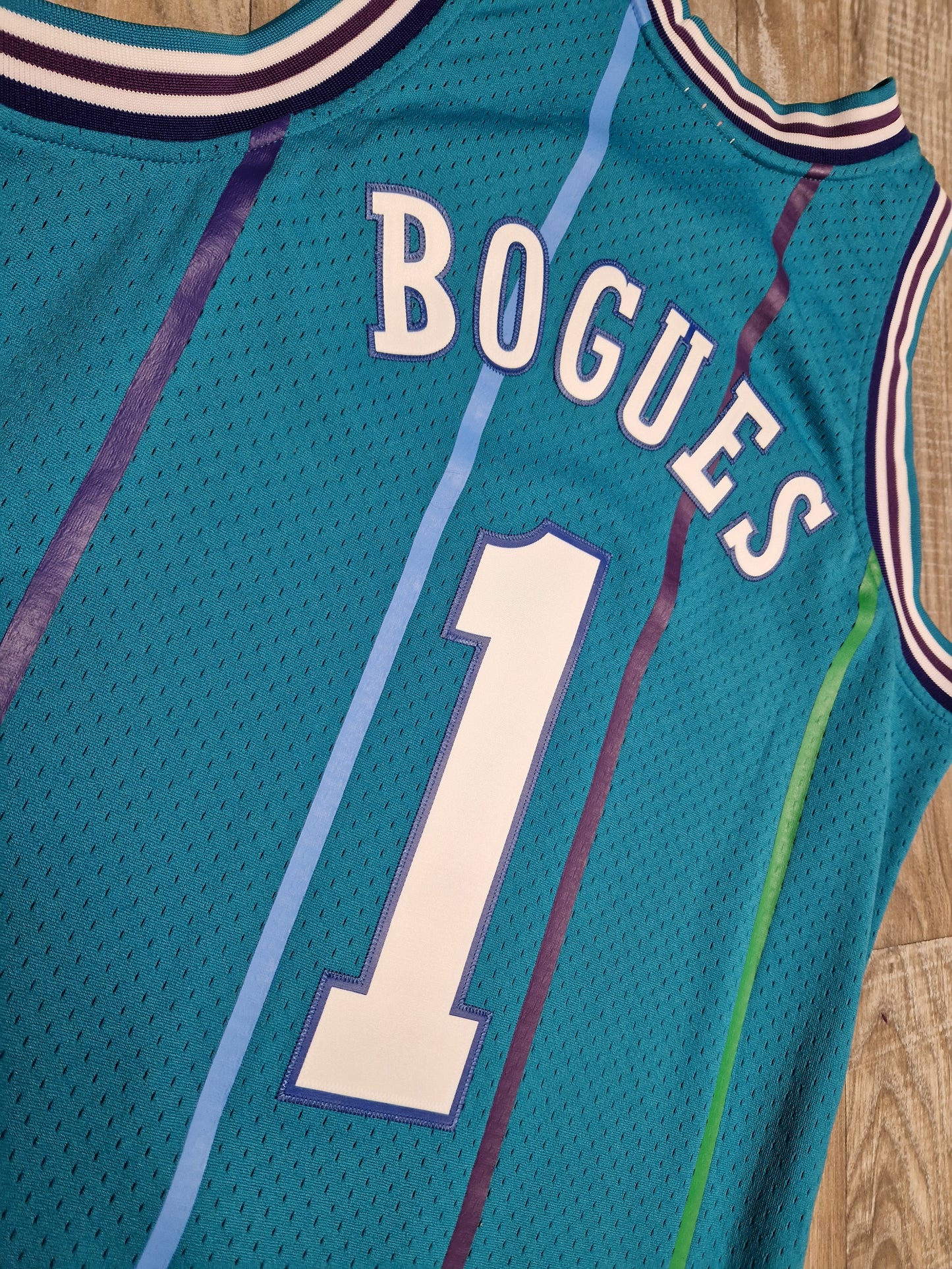 Mugsy Bogues First Generation Charlotte Hornets Jersey Size Medium