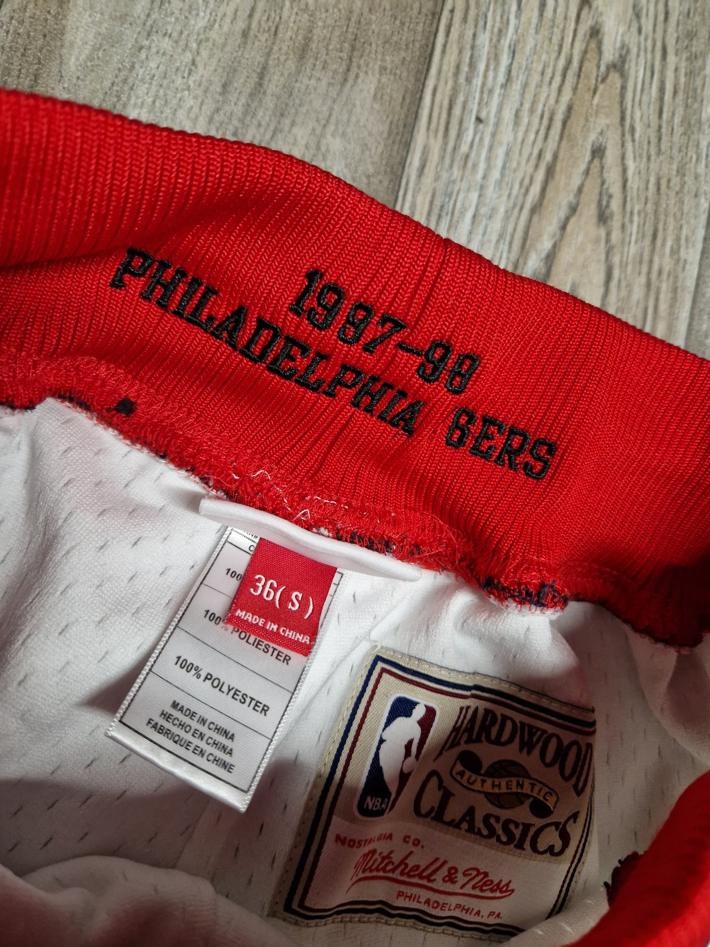 Philadelphia 76ers Authentic Shorts Size Small