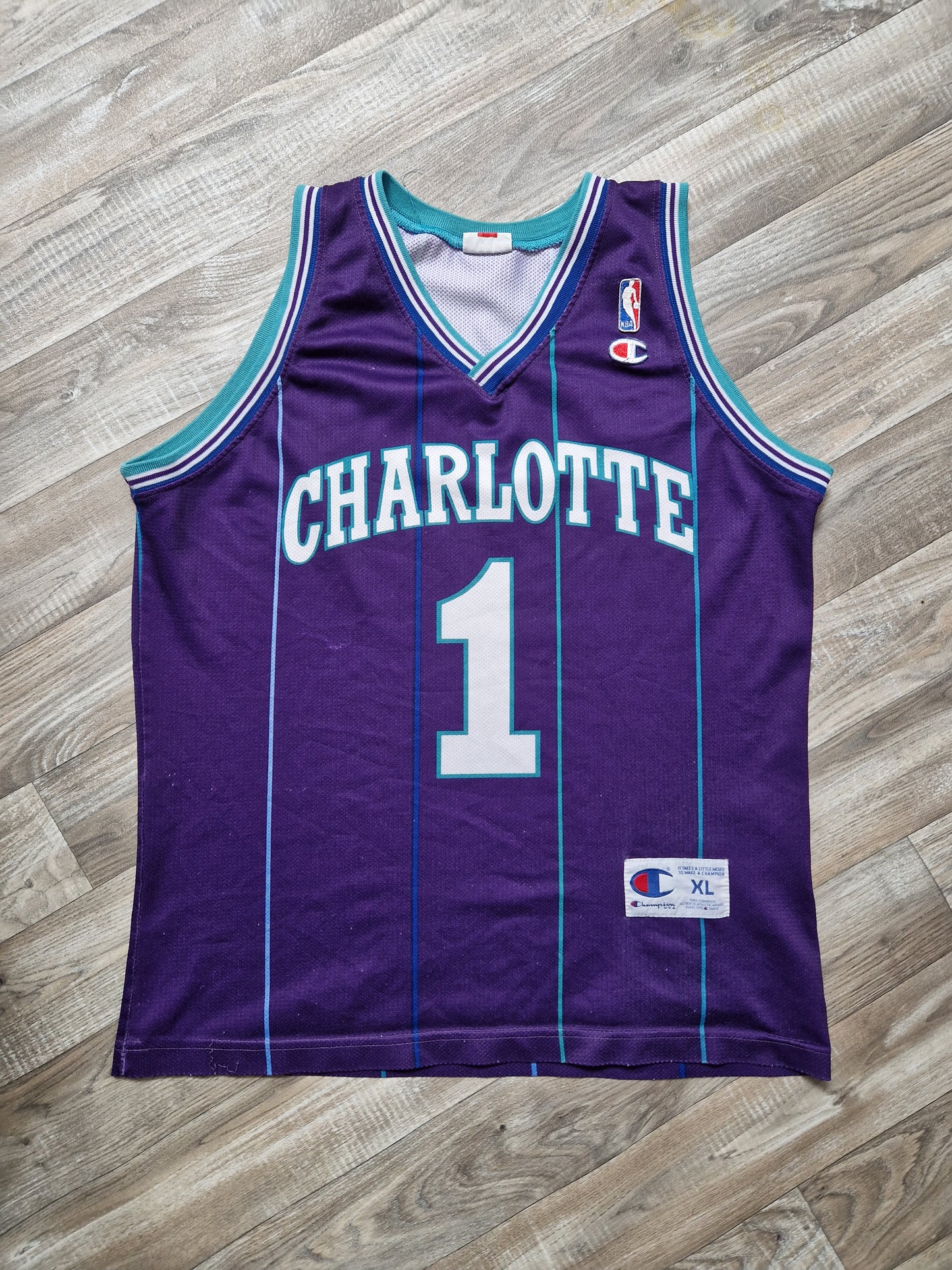 Muggsy Bogues Charlotte Hornets Jersey Size XL