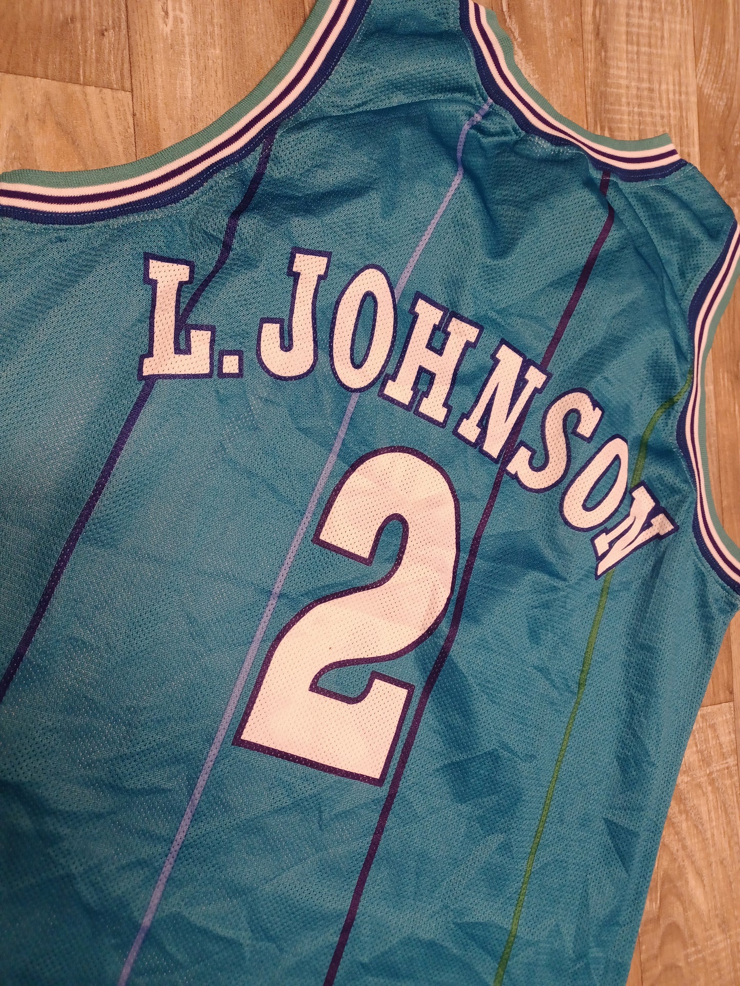 Larry Johnson Charlotte Hornets Jersey Size Large