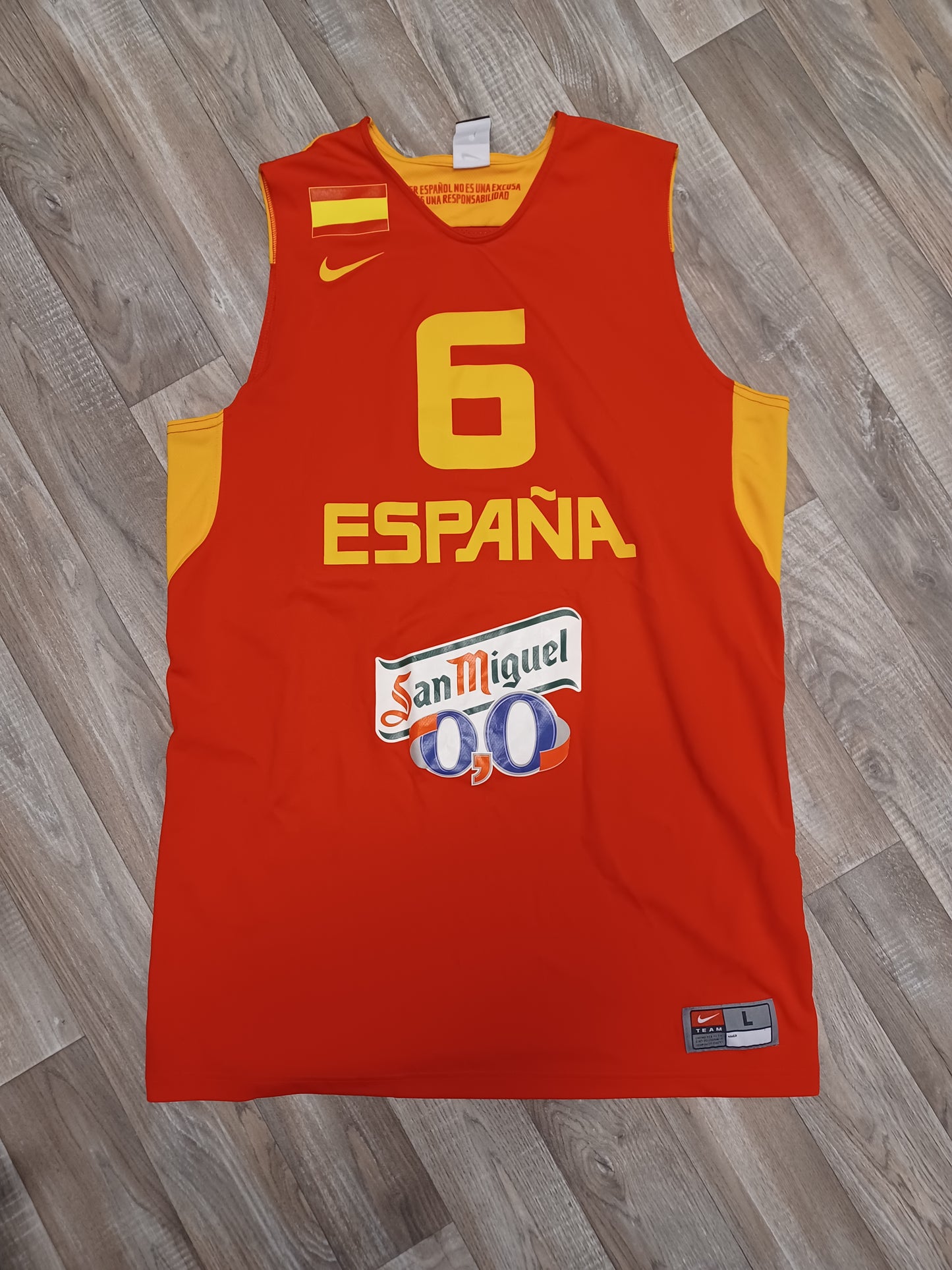 Ricky Rubio Spain Basketball Jersey Size Large