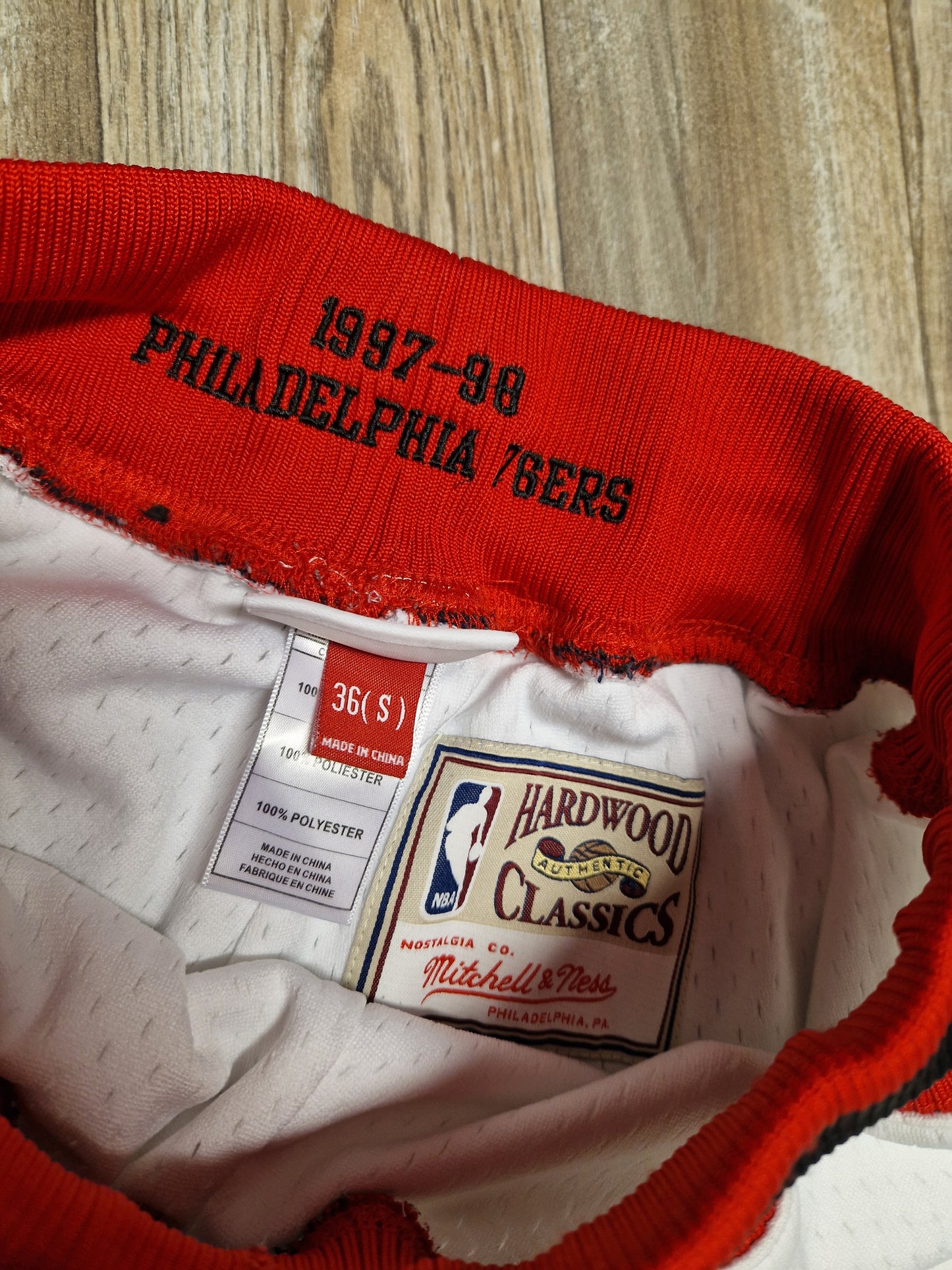Philadelphia 76ers Authentic Shorts Size Small