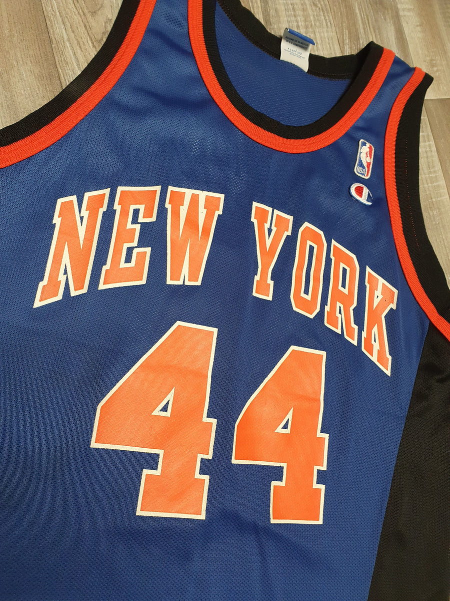 90's Allan Houston New York Knicks Champion Blue NBA Jersey Size 44 Large –  Rare VNTG