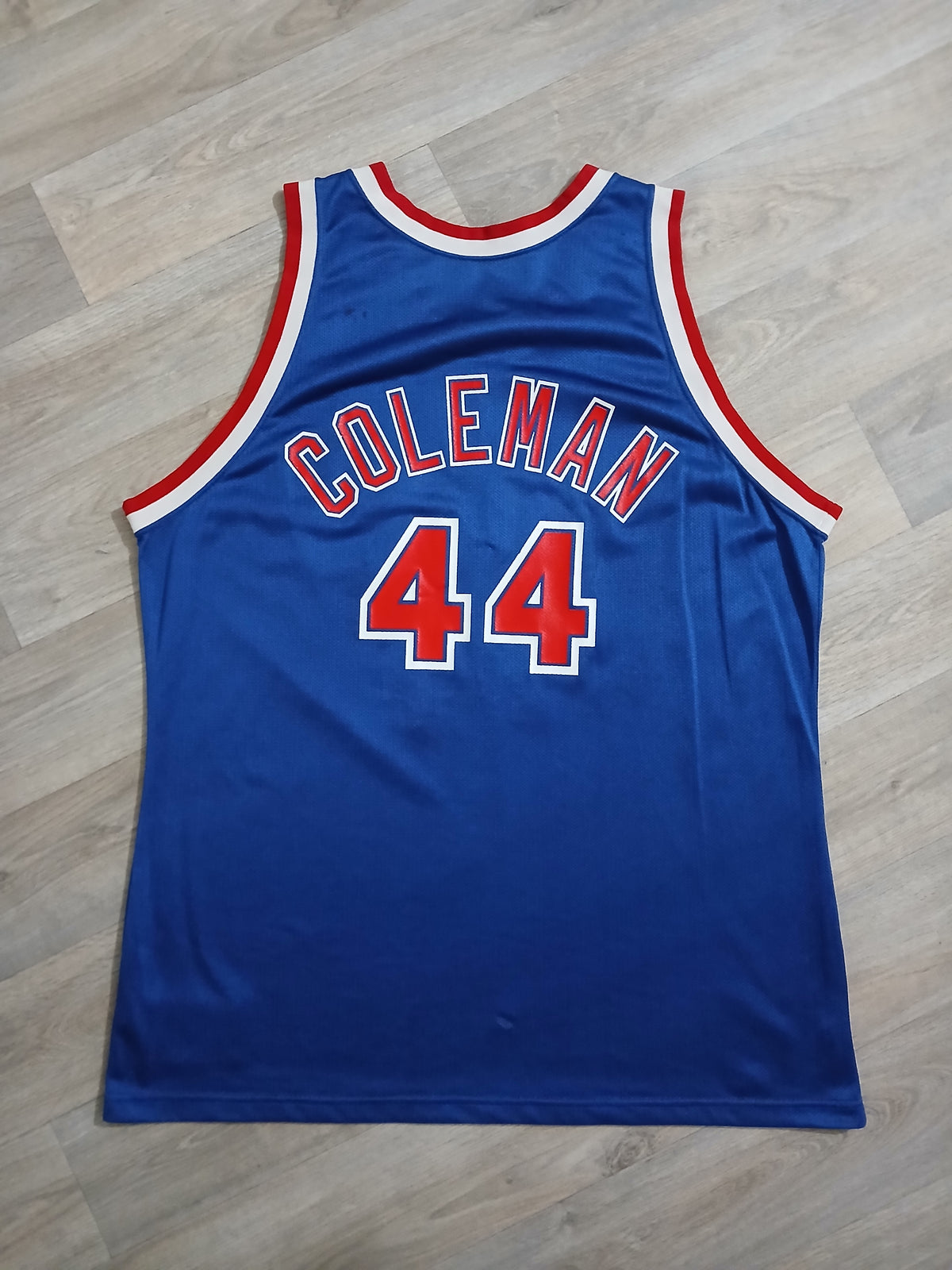Derrick Coleman Signed New Jersey Nets Jersey Size XL