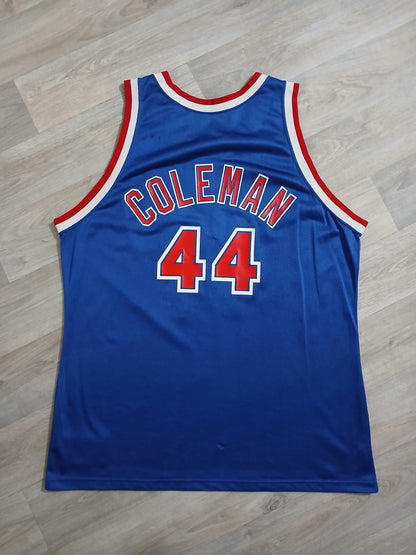 Derrick Coleman Signed New Jersey Nets Jersey Size XL