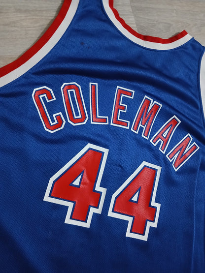 Derrick Coleman Signed New Jersey Nets Jersey Size XL