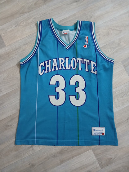 Alonzo Mourning Charlotte Hornets Jersey Size Large
