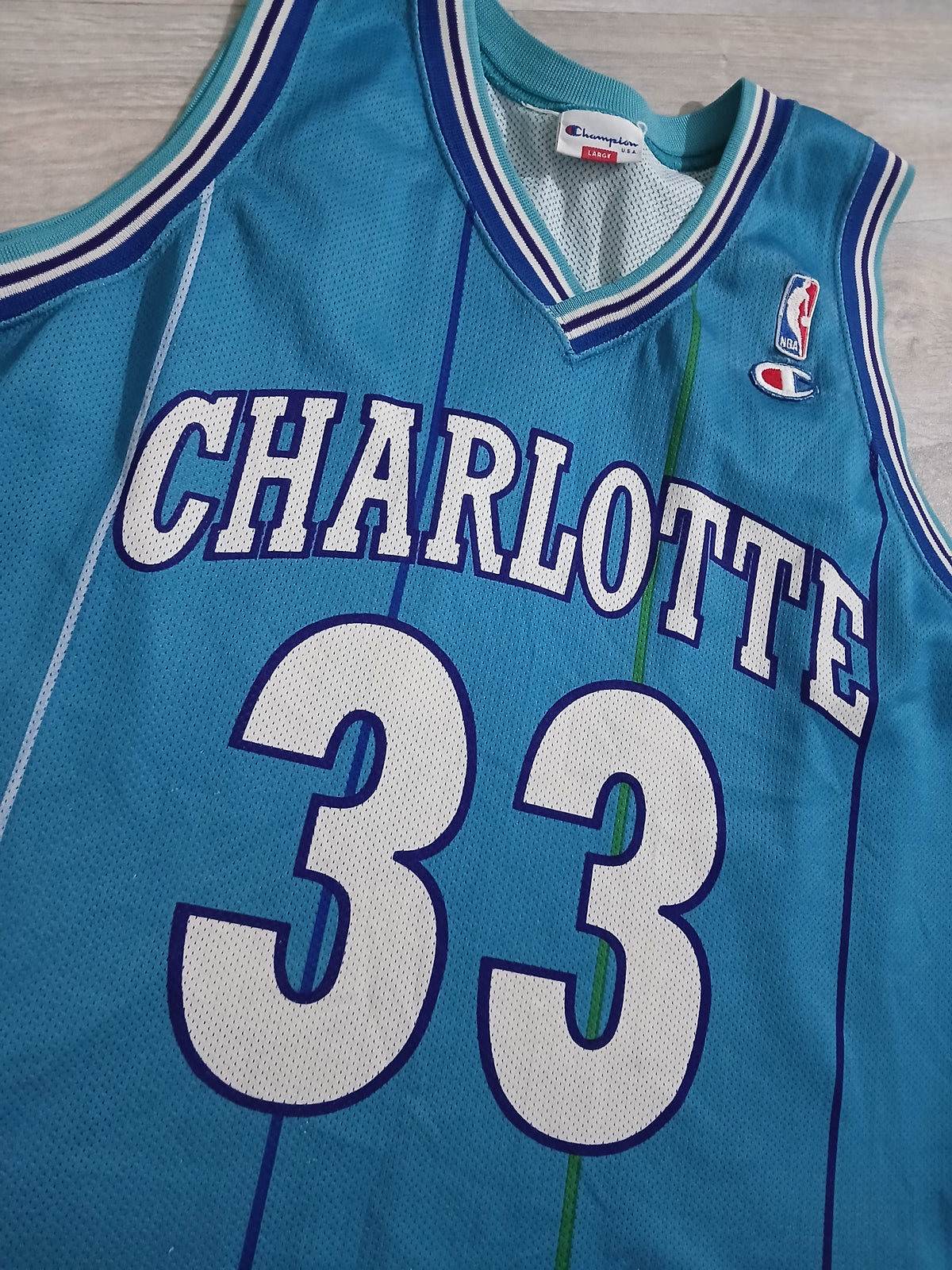 Alonzo Mourning Charlotte Hornets Jersey Size Large