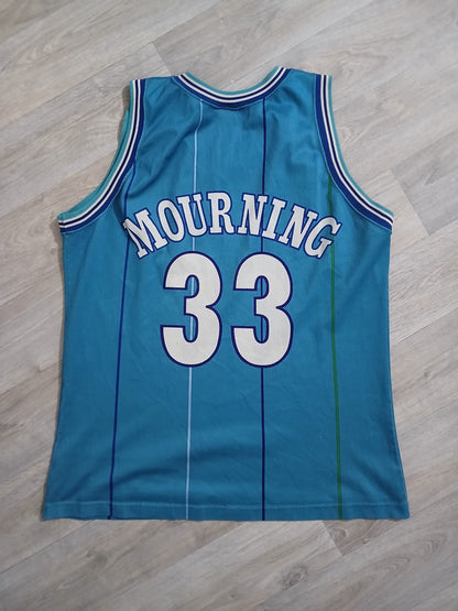 Alonzo Mourning Charlotte Hornets Jersey Size Large