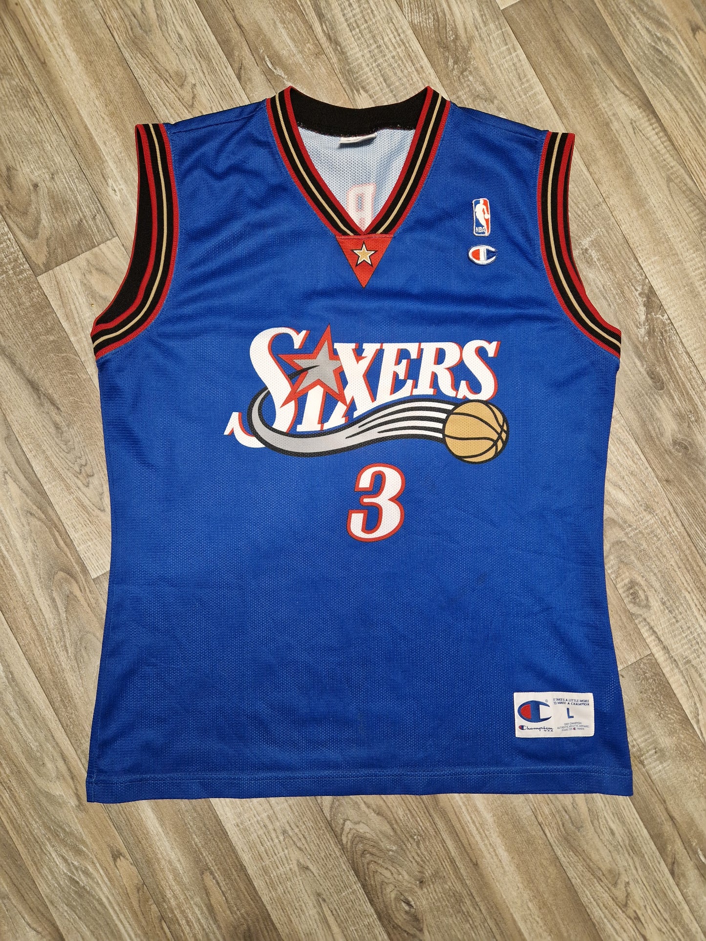 Allen Iverson Philadelphia 76ers Jersey Size Large