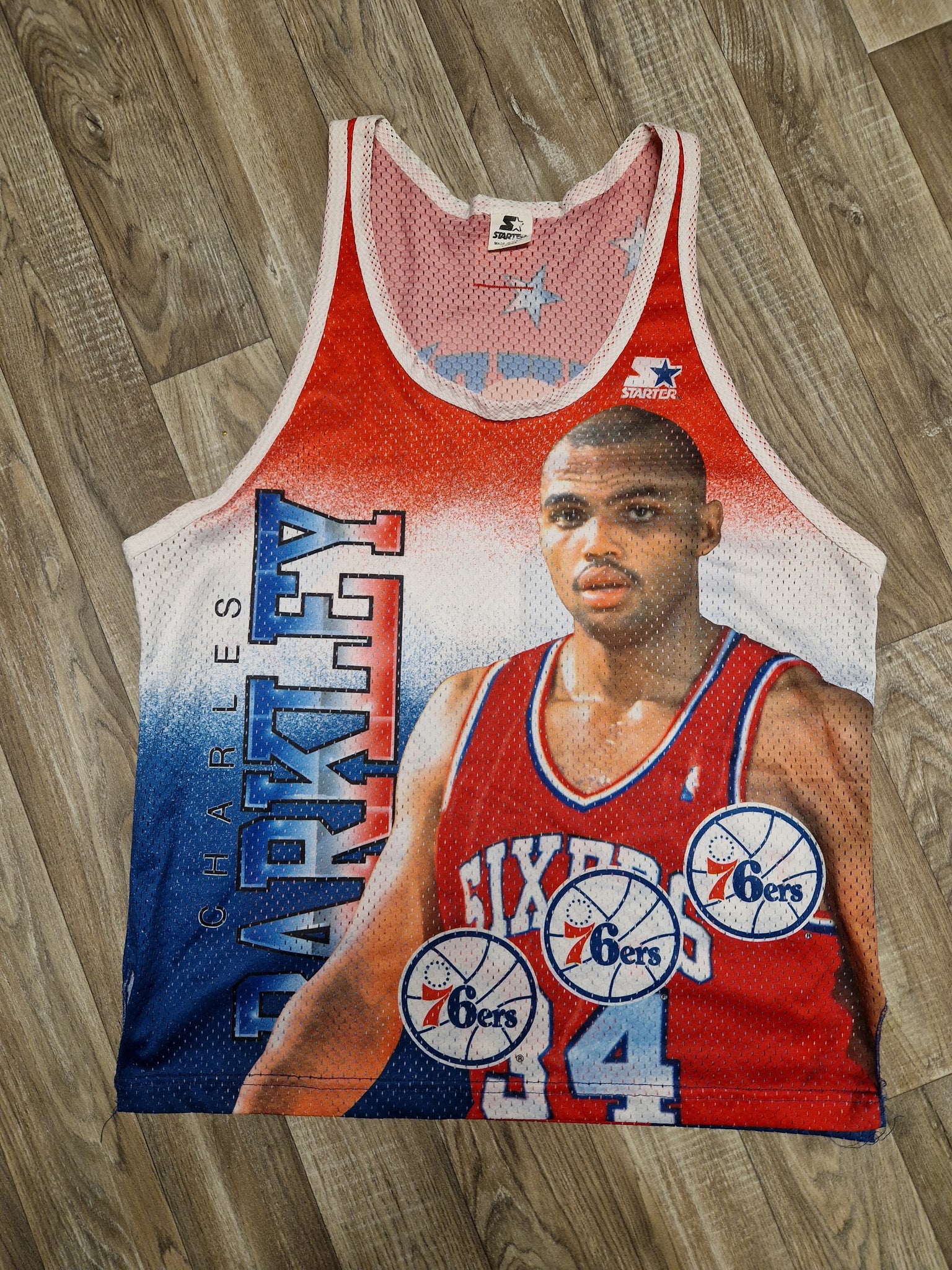 Charles Barkley Philadelphia 76ers Jersey Size Large The