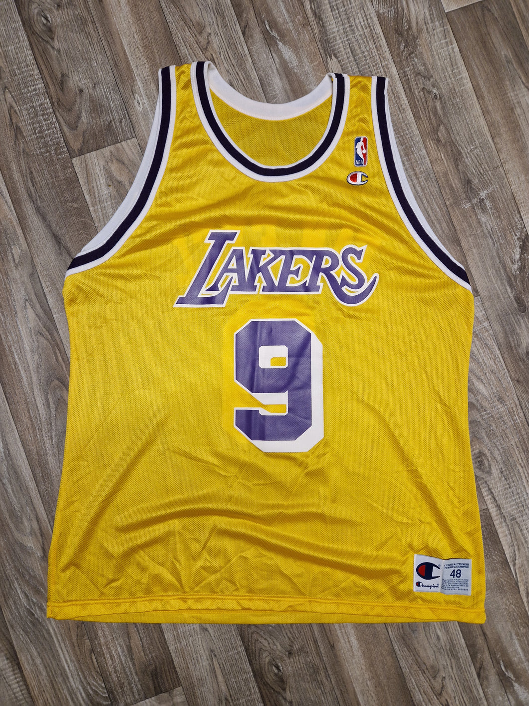 Vintage Champion Authentic Los Angeles Lakers Nick Van Exel Jersey