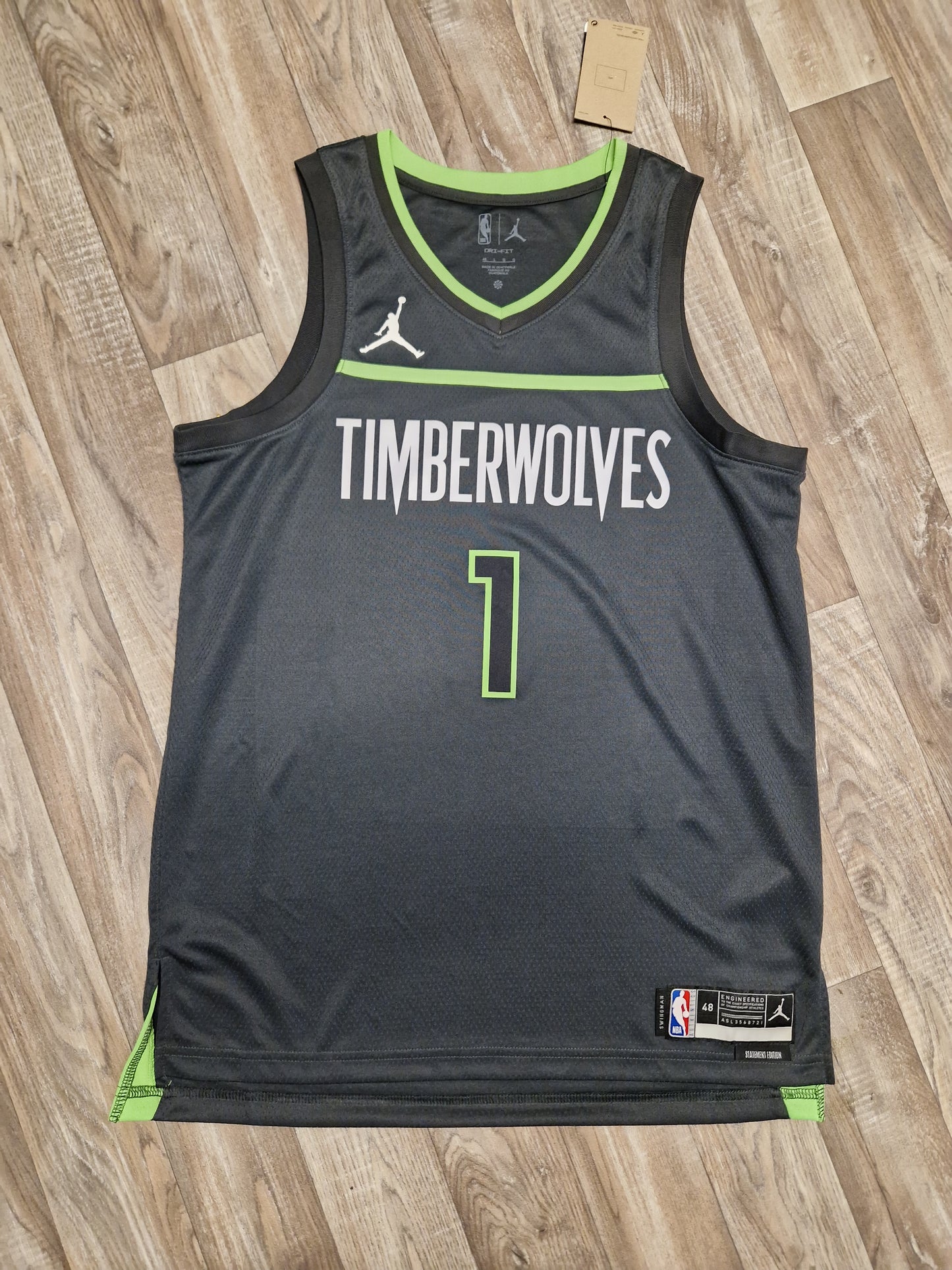 Anthony Edwards Minnesota Timberwolves Jersey Size Large