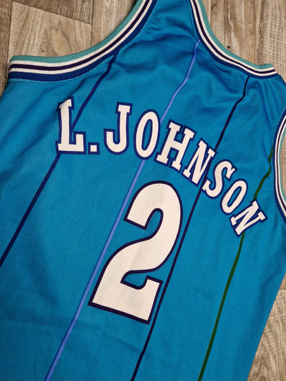 Larry Johnson Charlotte Hornets Jersey Size Medium