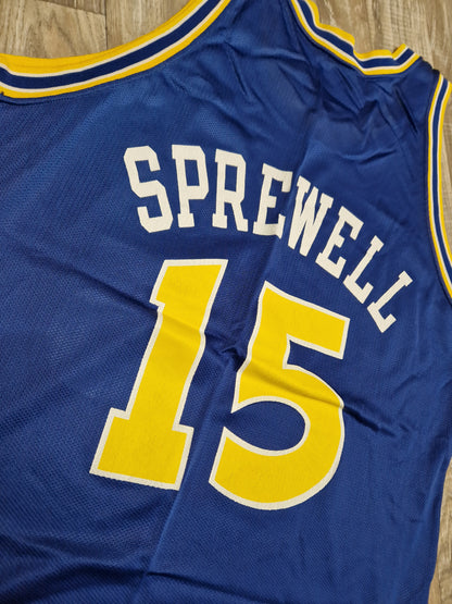 Latrell Sprewell Golden State Warriors Jersey Size Large
