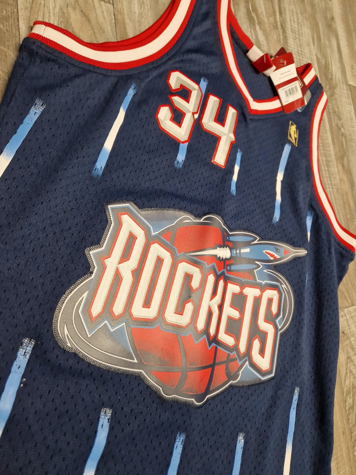 Hakeem Olajuwon First Generation Houston Rockets Jersey Size Medium ...