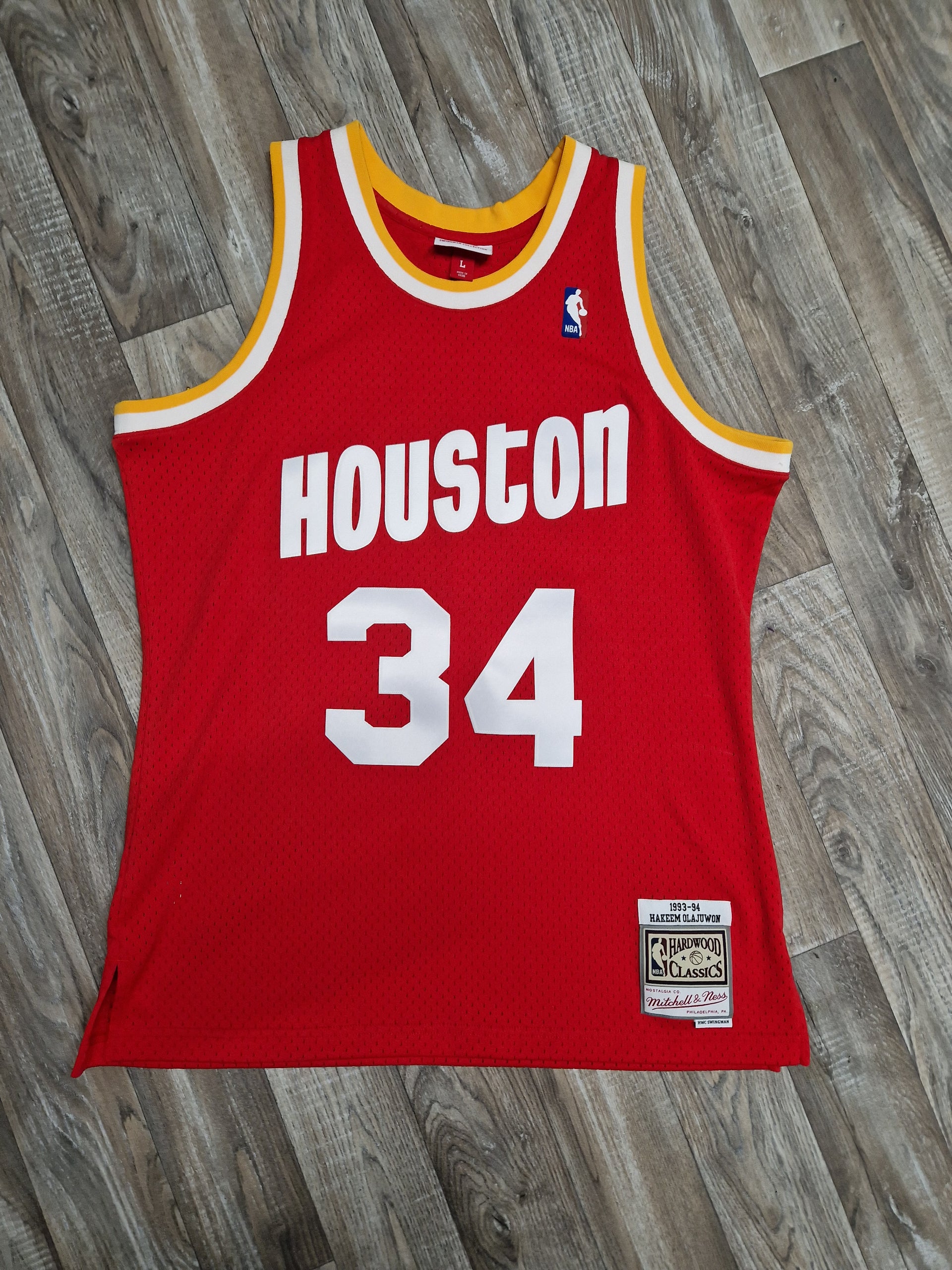 Hakeem Olajuwon Houston Rockets Jersey Size Large The Throwback Store