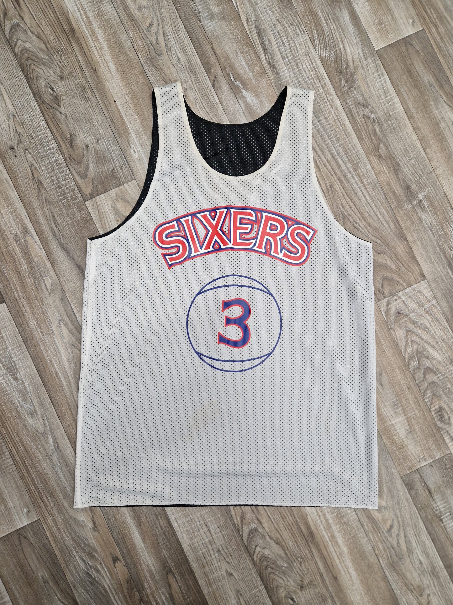 Allen Iverson Philadelphia 76ers Reversible Jersey Size Medium