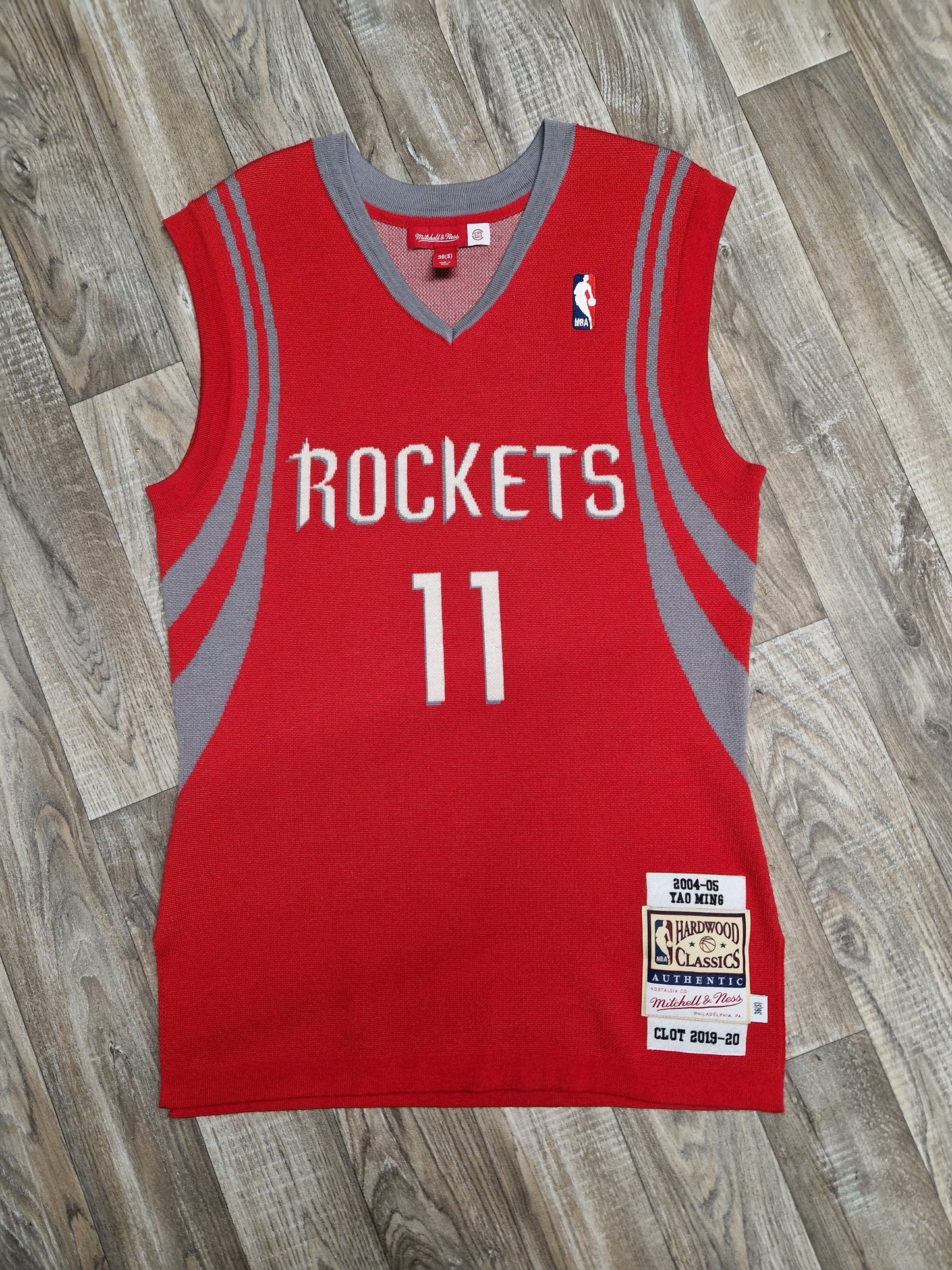 Yao Ming Authentic M&N X CLOT Houston Rockets Jersey Size Small