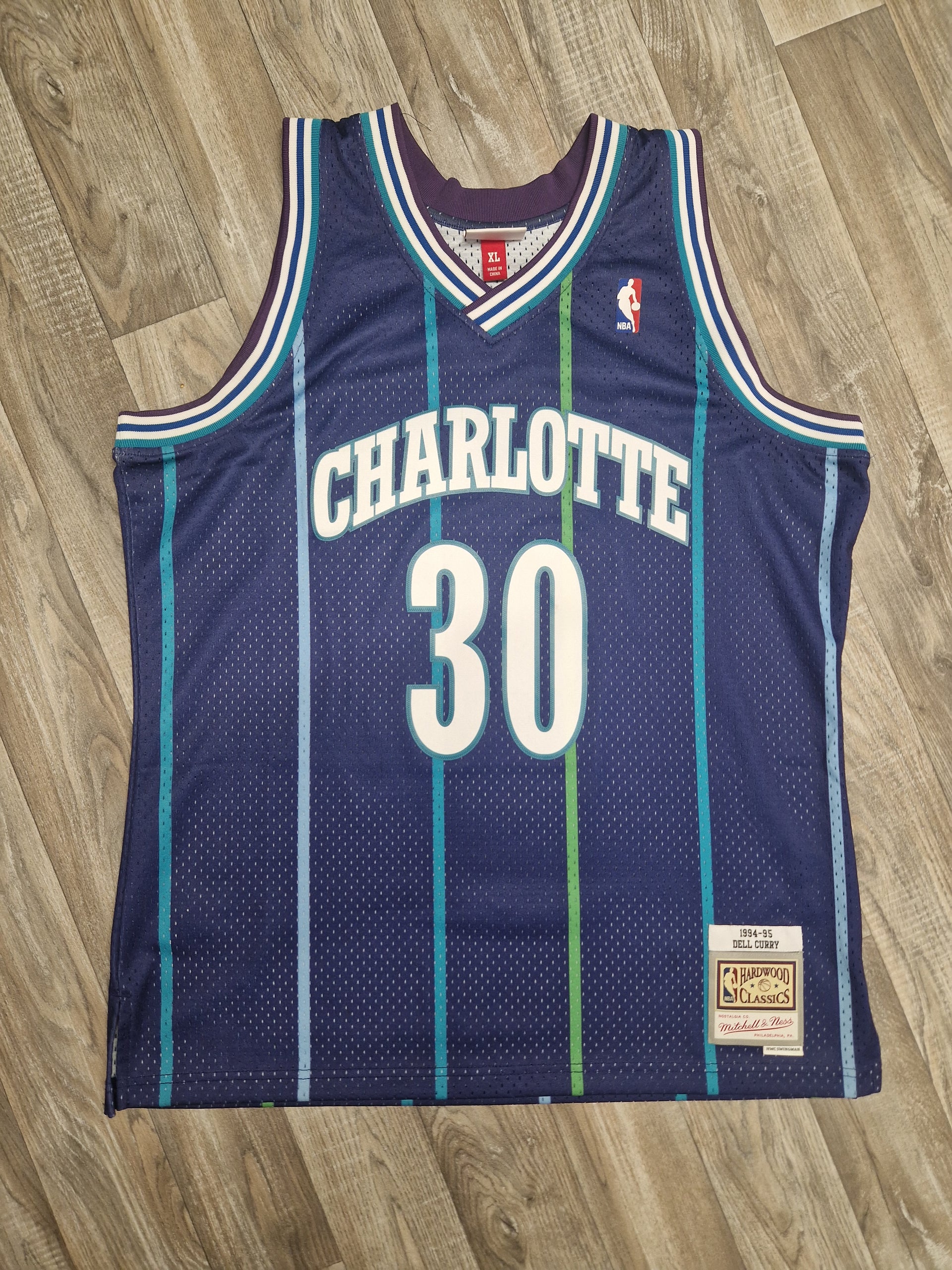 Dell Curry Charlotte Hornets Jersey Size XL The Throwback Store