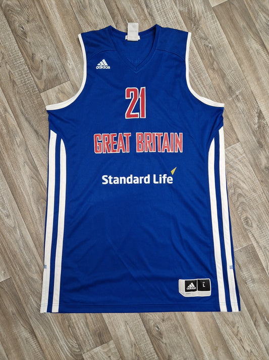 Great Britain Basketball Jersey Size Large