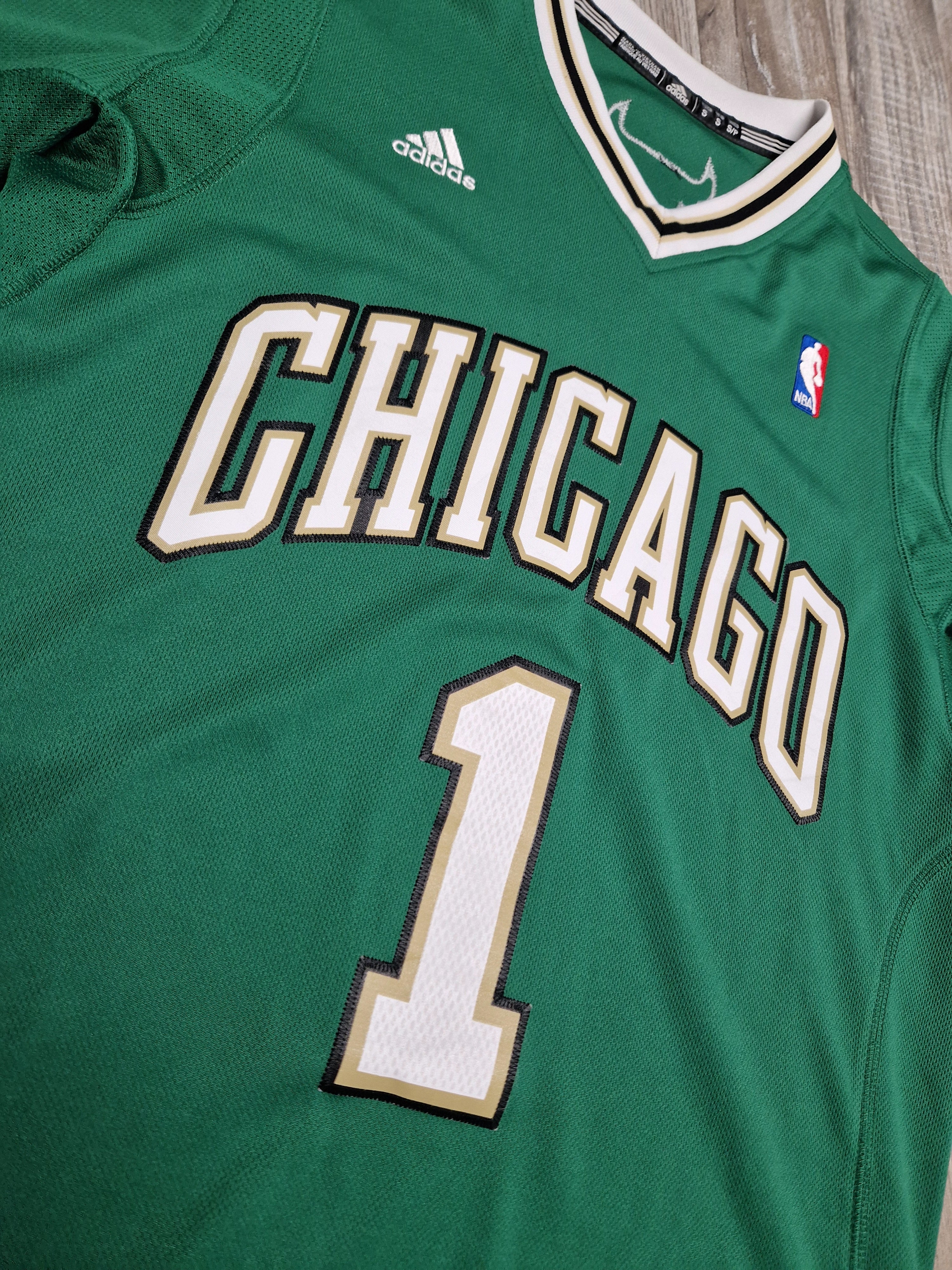 Derrick Rose Chicago Bulls St Patrick s Day Jersey Size Small