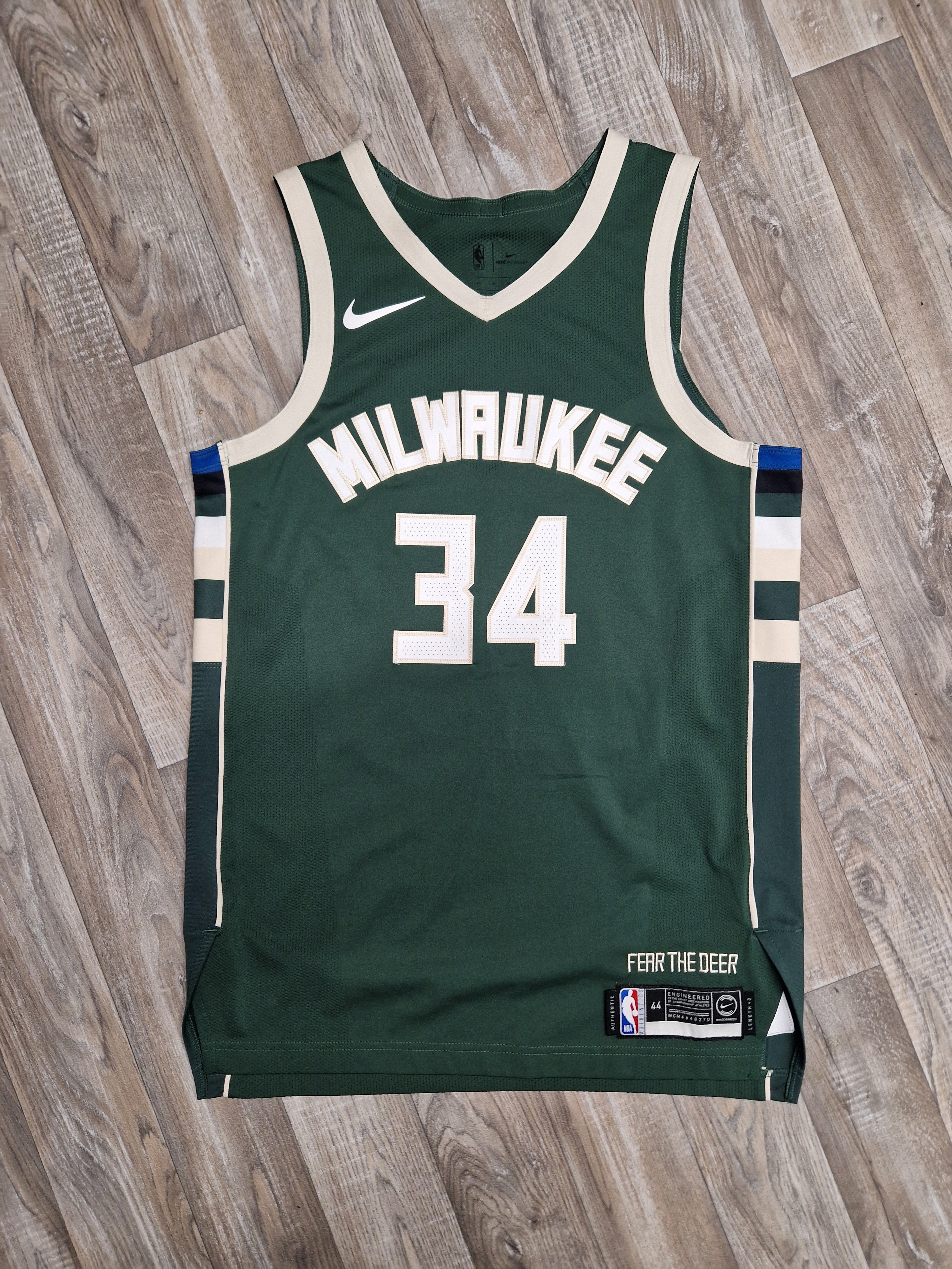 Giannis Antetokounmpo Authentic Milwaukee Bucks Jersey Size Medium The Throwback Store