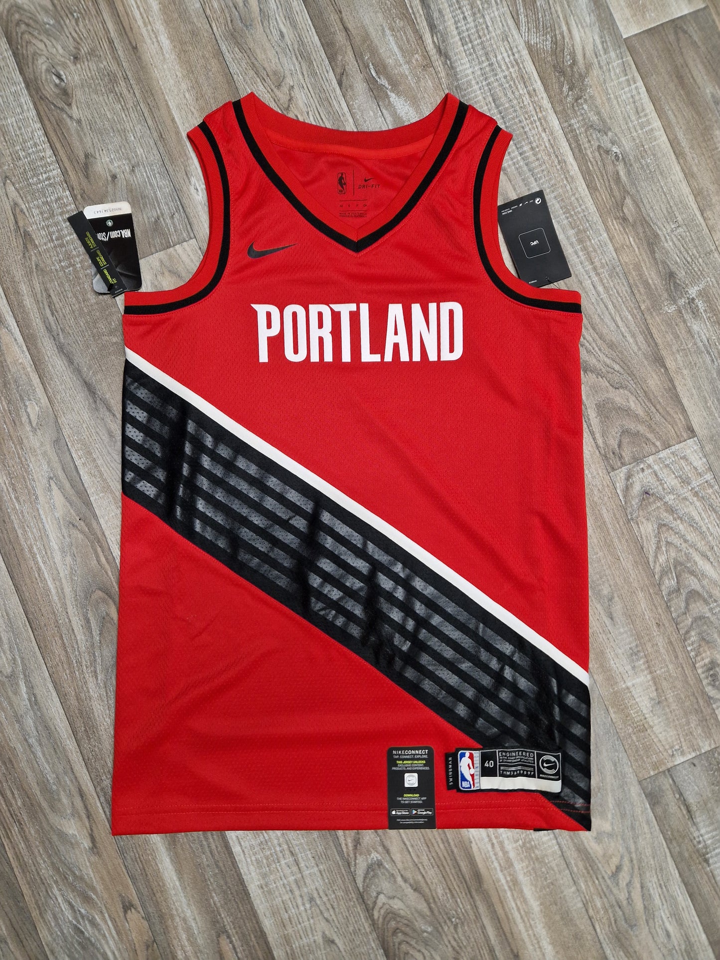 Portland Trailblazers Blank Jersey Size Small