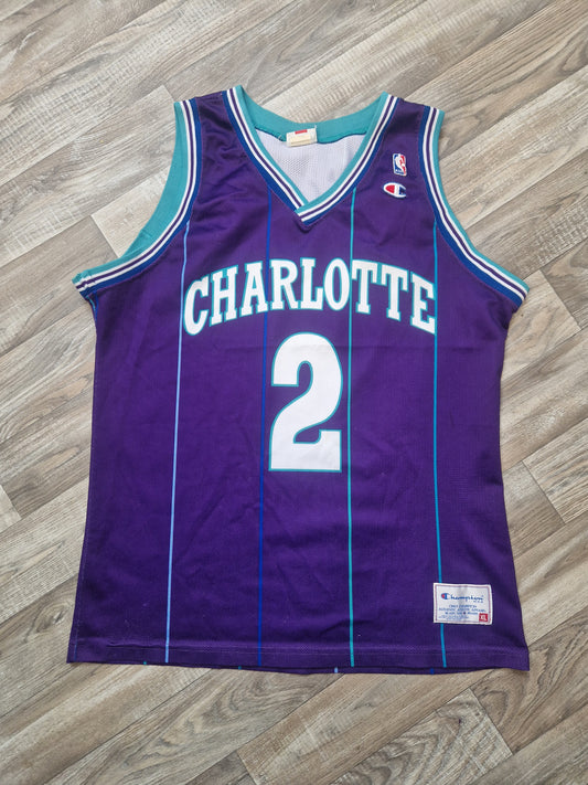 Larry Johnson Charlotte Hornets Jersey Size XL