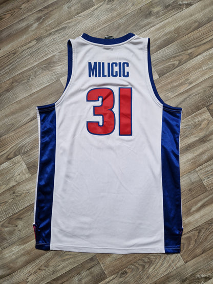 Darko Milicic Authentic Detroit Pistons Jersey Size Large