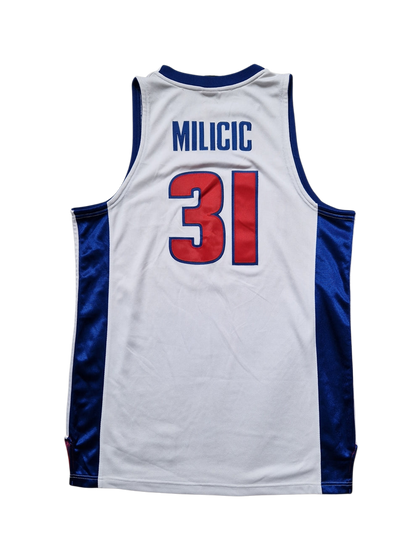 Darko Milicic Authentic Detroit Pistons Jersey Size Large