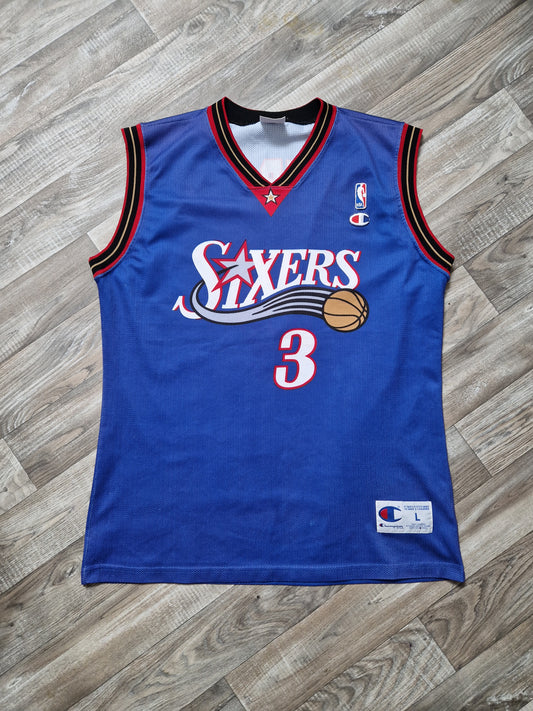 Allen Iverson Philadelphia 76ers Jersey Size Large