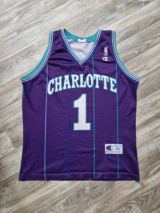 Muggsy Bogues Charlotte Hornets Jersey Size XL