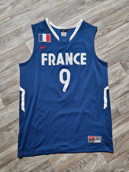Tony Parker Authentic France Basketball Jersey Size Large