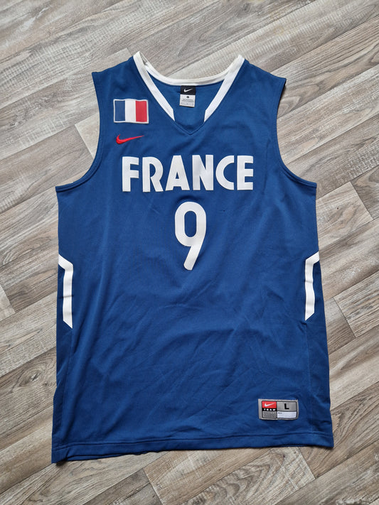 Tony Parker Authentic France Basketball Jersey Size Large
