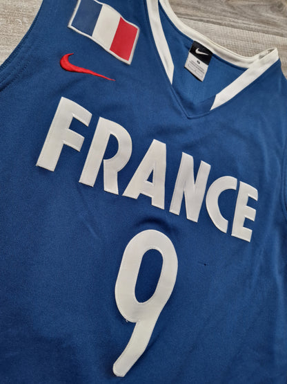 Tony Parker Authentic France Basketball Jersey Size Large