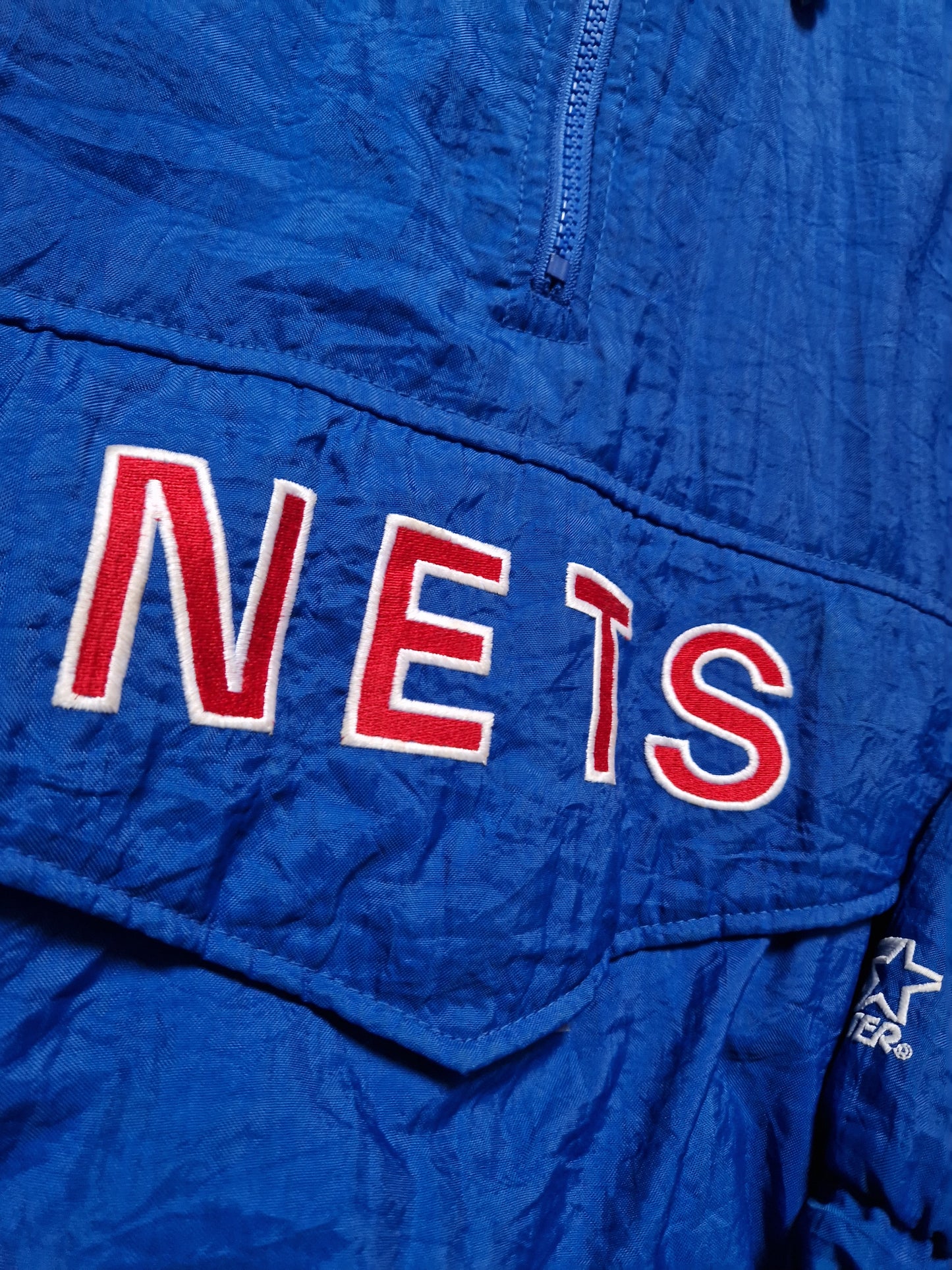 New Jersey Nets Quarter Zip Jacket Size Large