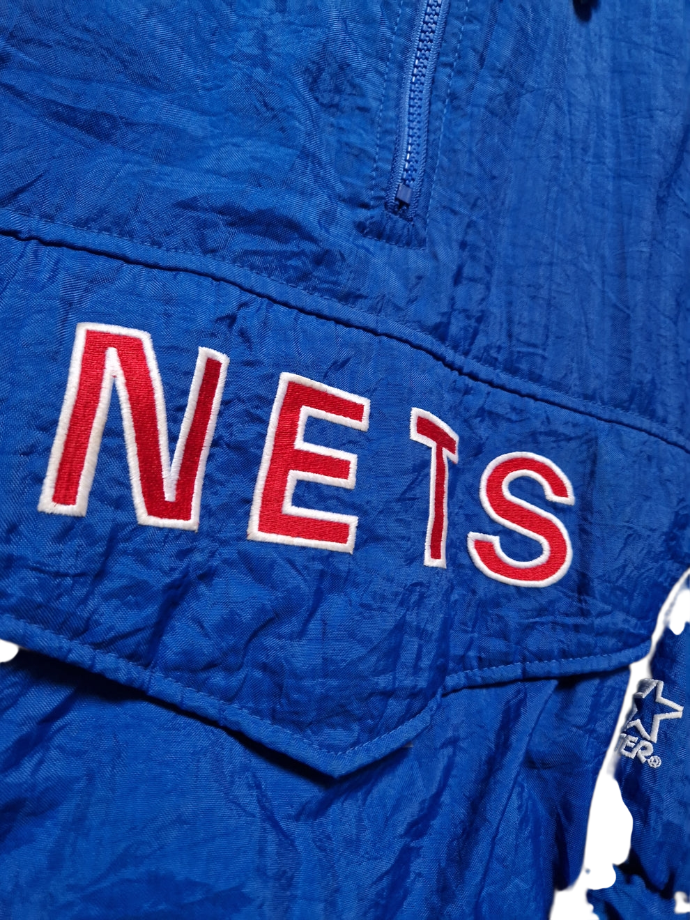 New Jersey Nets Quarter Zip Jacket Size Large