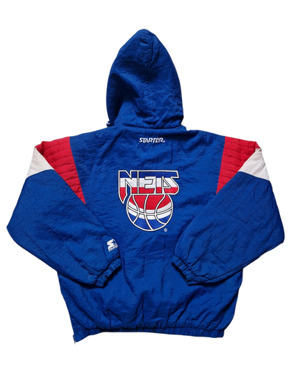 New Jersey Nets Quarter Zip Jacket Size Large