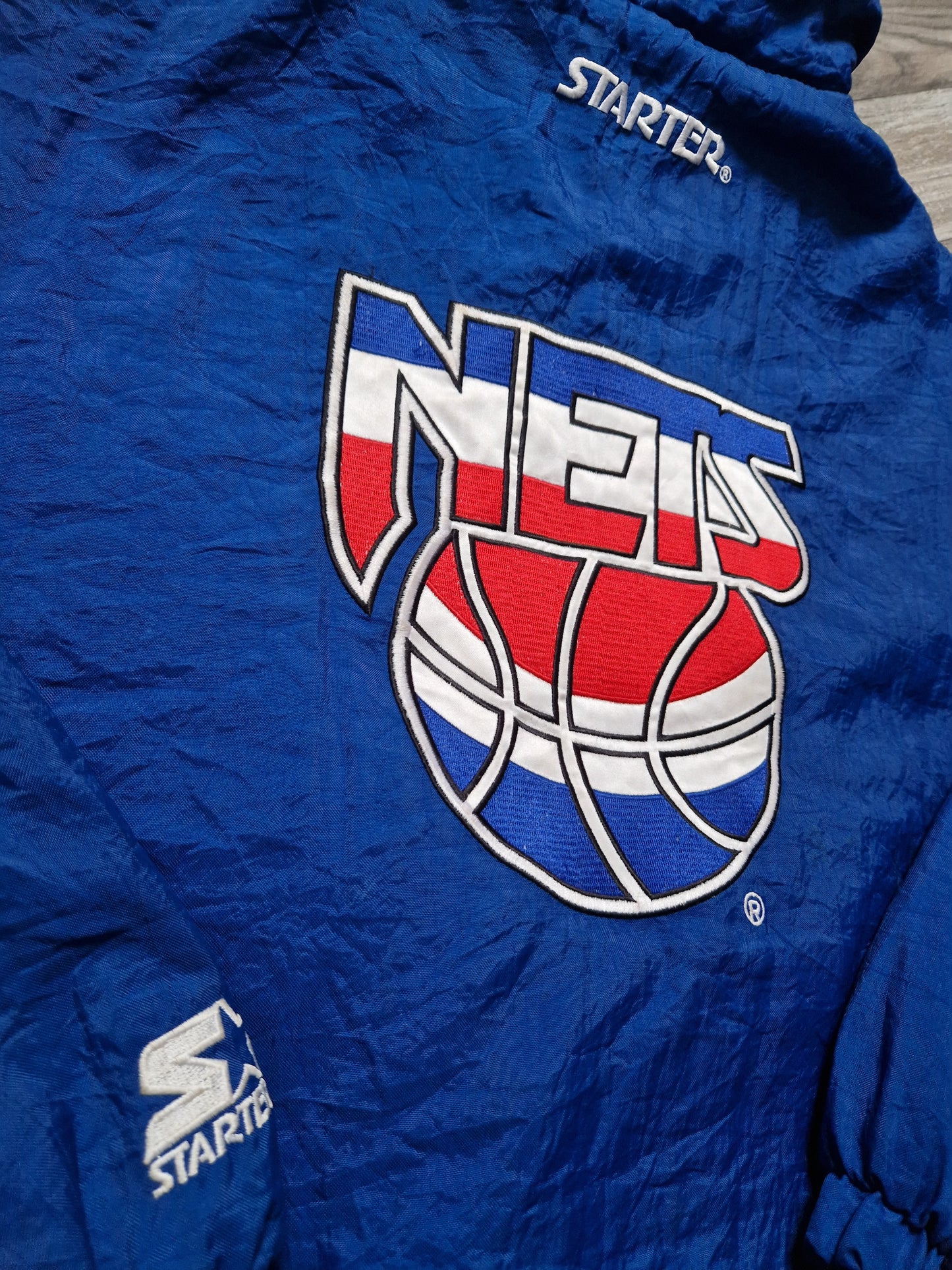 New Jersey Nets Quarter Zip Jacket Size Large