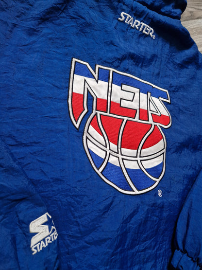 New Jersey Nets Quarter Zip Jacket Size Large