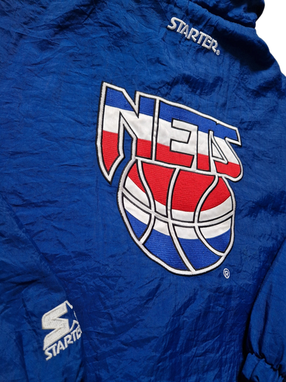 New Jersey Nets Quarter Zip Jacket Size Large
