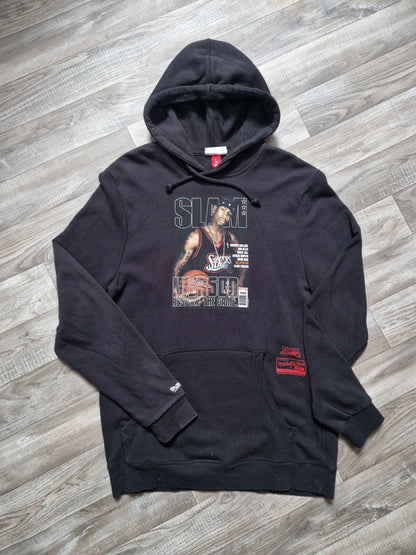 Allen Iverson Philadelphia 76ers SLAM Hoodie Size Large
